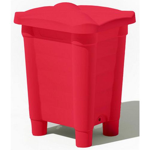 Contenitore di stoccaggio coperchio e piedi-115L-Rosso,