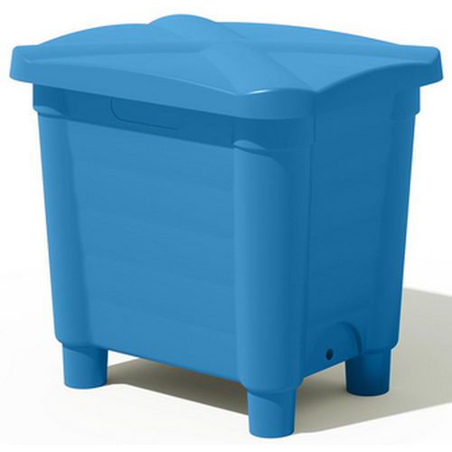 Contenitore di stoccaggio coperchio e piedi-200L-Blu,