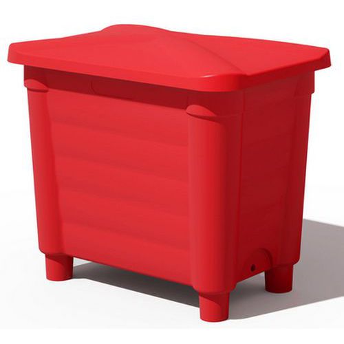 Contenitore di stoccaggio coperchio e piedi-325L-Rosso,