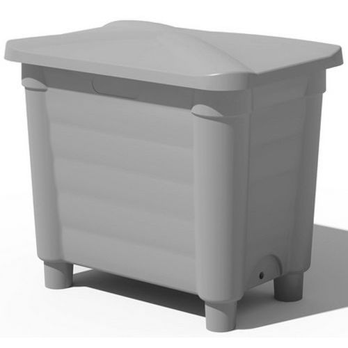 Contenitore di stoccaggio coperchio e piedi-325L-Grigio,