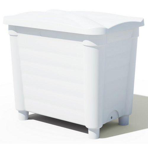 Contenitore di stoccaggio coperchio e piedi-585L-Naturale,