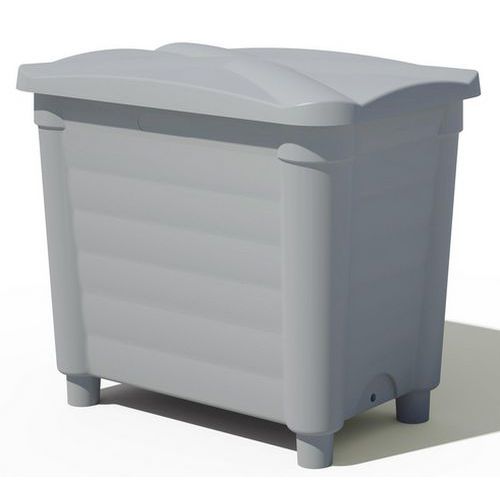 Contenitore di stoccaggio coperchio e piedi-585L-Grigio,