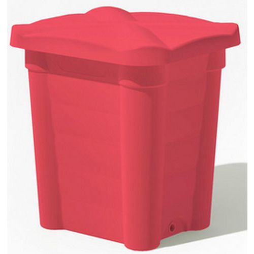 Contenitore di stoccaggio con coperchio-115L-Rosso,