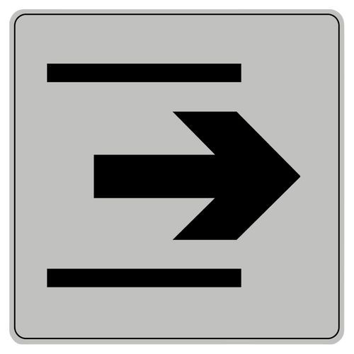 Pittogramma ISO 7001 simbolo uscita 90x90 mm,