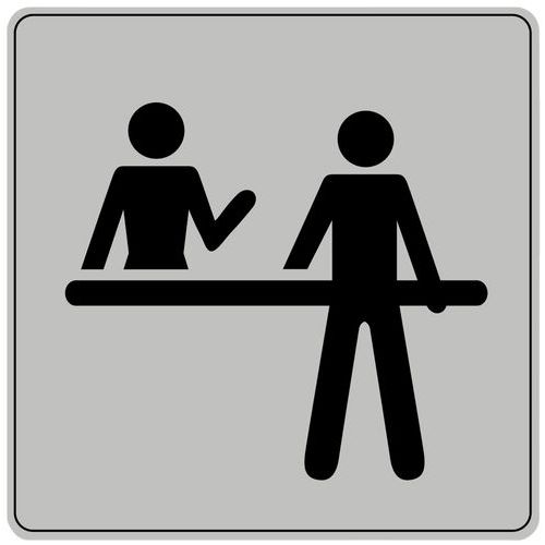 Pittogramma ISO 7001 simbolo reception 90x90 mm,