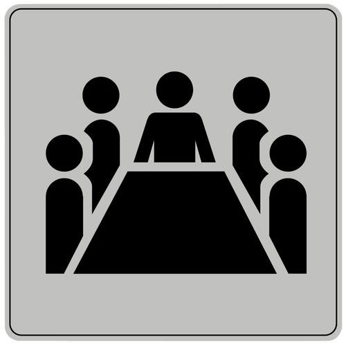 Pittogramma ISO 7001 simbolo sala conferenza 90x90 mm,