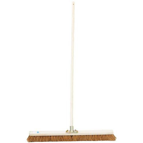 Manico in legno 1m40 e spazzolone fibra cocco 80cm-Manutan,