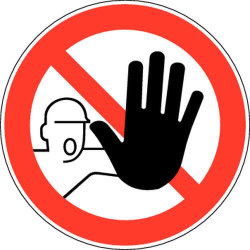 Accesso vietato alle persone non autorizzate 10cm,