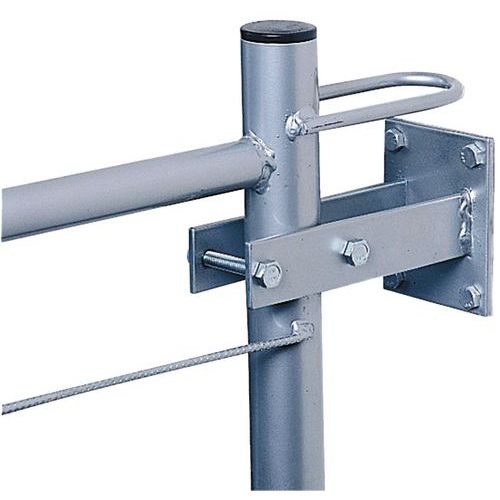 Piastra di fissaggio a parete grigia per recinzione mobile,