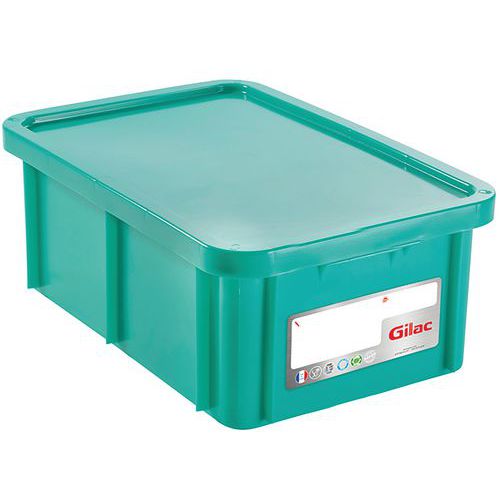Conten.Impilab.Haccp 35L Verde 595X395X215 + Coperchio - Pp,