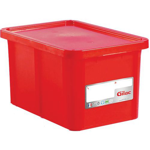 Conten.Impilab.Haccp 55L Rosso 595X395X320 + Coperchio - Pp,