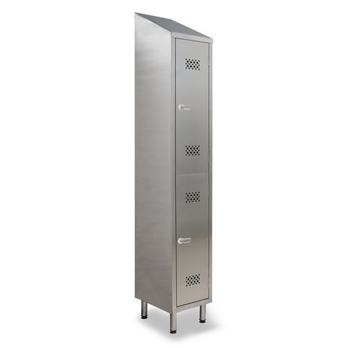 Armadio 1 colonna 2 ante, in inox 441, chiusura a chiave,