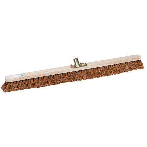 Scopa in fibra di cocco 100 cm supporto in legno,