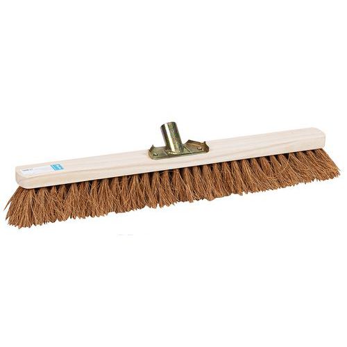 Scopa in fibra di cocco 60 cm supporto in legno,