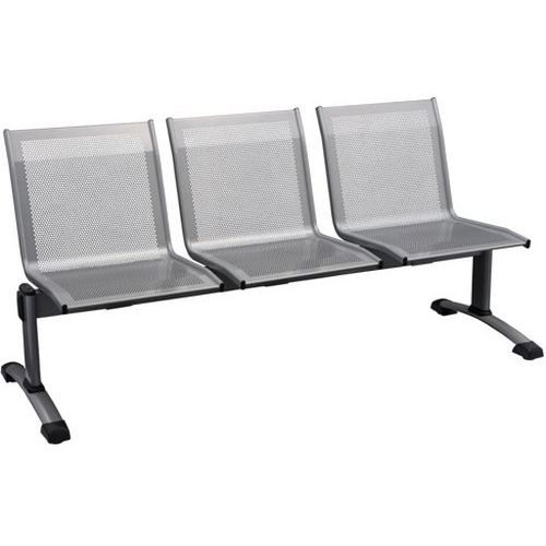 Panca 3 posti Acciaio elettrosaldato Verniciato Grigio,