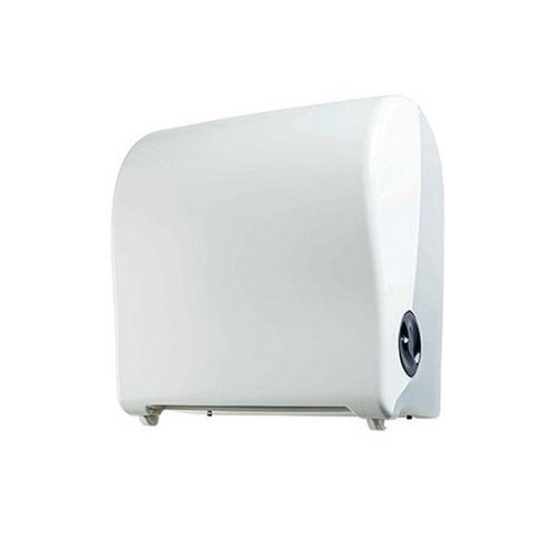 Mini distributore autocut per carta asciugamani ABS Bianco-Trasparente 1 rotolo,