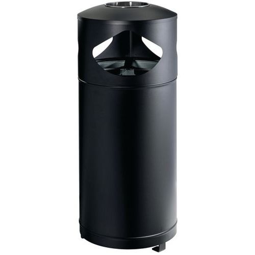 Posacenere-gettacarte per la raccolta differenziata Acciaio Galvanizzato Nero 3 x 35 L,