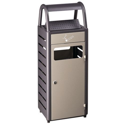 Posacenere/cestino in acciaio Ginevra - 24L - Grigio chiaro,