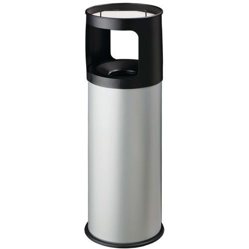 Posacenere gettacarte auto-estinguente Metallo Vernice Epossidica Grigia 30 L,