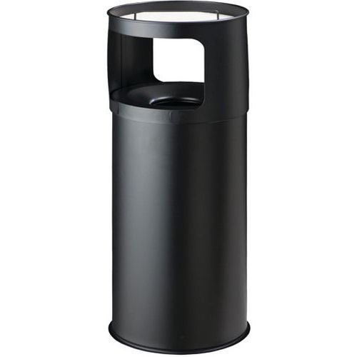 Posacenere gettacarte auto-estinguente Metallo Vernice Epossidica Nera 50 L,