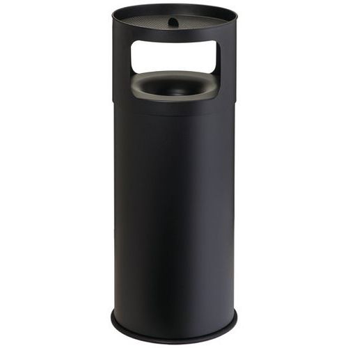 Posacenere gettacarte auto-estinguente Metallo Vernice Epossidica Nera 90 L,