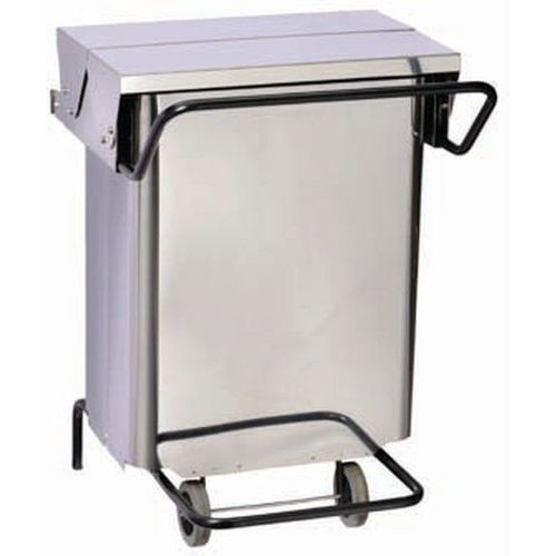 Contenenitore mobile a pedale ad apertura centrale Acciaio inox AISI 430 70 lt,