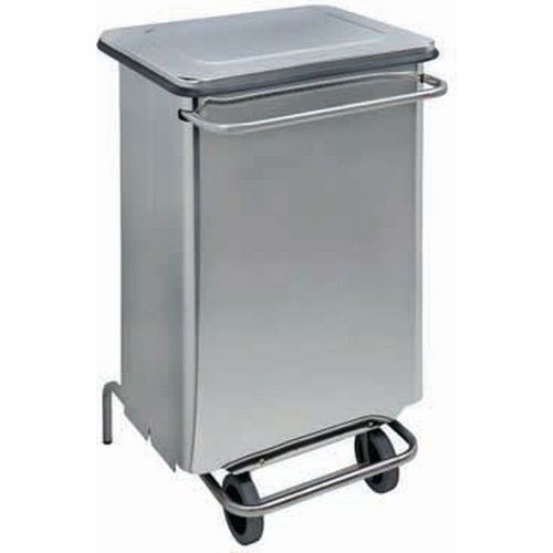 Contenitore mobile a pedale con tubolari in inox Acciaio inox AISI 430 70 lt,