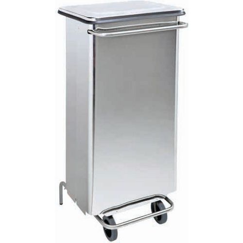 Contenitore mobile a pedale con tubolari in inox Acciaio inox AISI 430 110 lt,