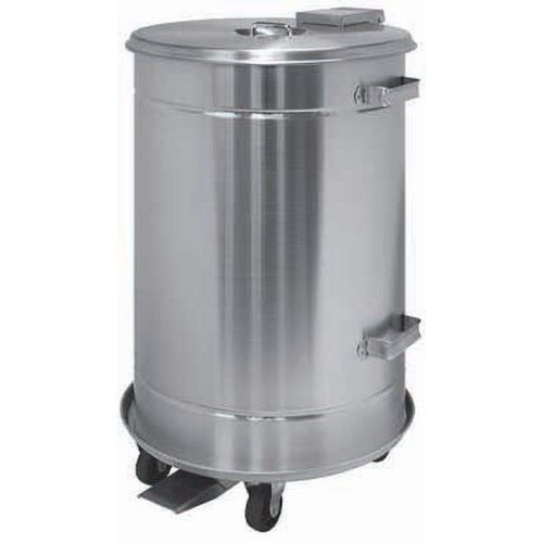 Contenitore mobile a pedale a tenuta stagna Acciaio inox AISI 304 Satinato 70 L,