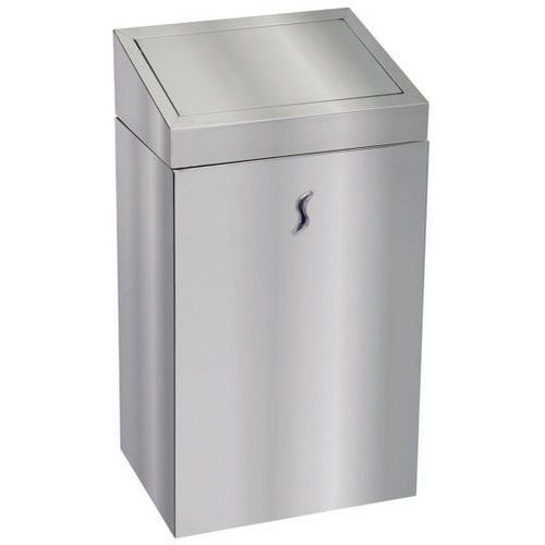 Gettacarte con coperchio push Acciaio inox AISI 304 25 lt,