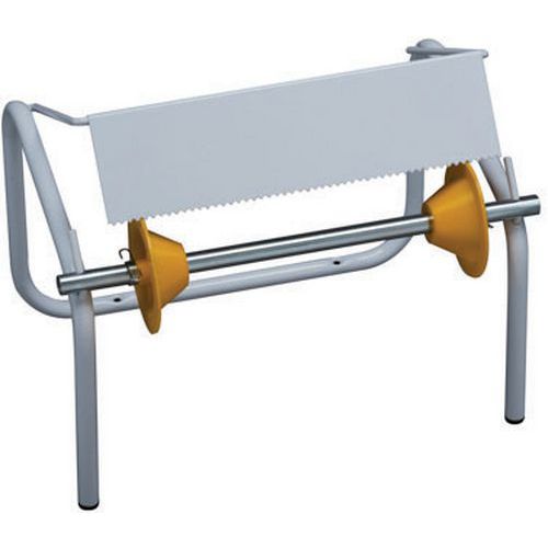 Portarotolo industriale murale o d'appoggio Metallo Vernice Epossidica Bianca 1 rotolo,