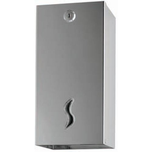 Distributore doppio di carta igienica interfogliata Acciaio inox AISI 430 500 fogli,