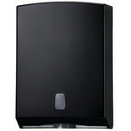 Distributore di carta asciugamani (400 fogli - piegatura C, Z o M) ABS Verniciato Nero-Grigio 400 fogli,