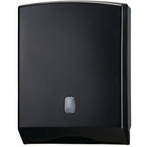 Distributore di carta asciugamani (500 fogli) - piegatura C, Z, M , V ABS Verniciato Nero-Grigio 500 fogli,