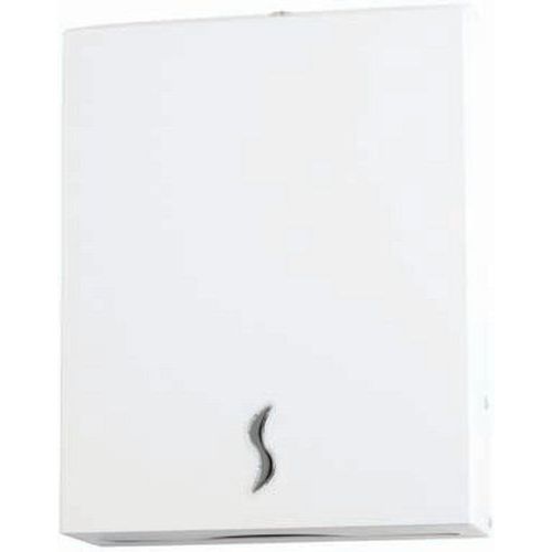 Distributore di carta asciugamani (400 fogli - piegatura C o Z) Metallo Vernice Epossidica Bianca 400 fogli,