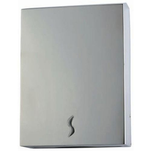 Distributore di carta asciugamani (500 fogli - piegatura C, Z e V) Acciaio inox AISI 304 500 fogli,