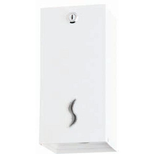 Distributore di carta igienica interfogliata (500 fogli) Metallo Vernice Epossidica Bianca 500 fogli,