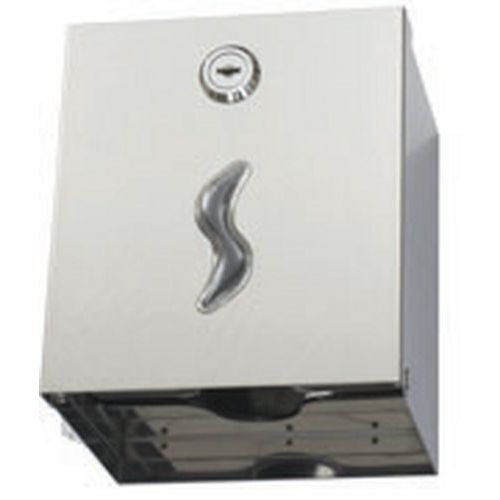 Distributore singolo di carta igienica interfogliata Acciaio inox AISI 304 250 fogli,