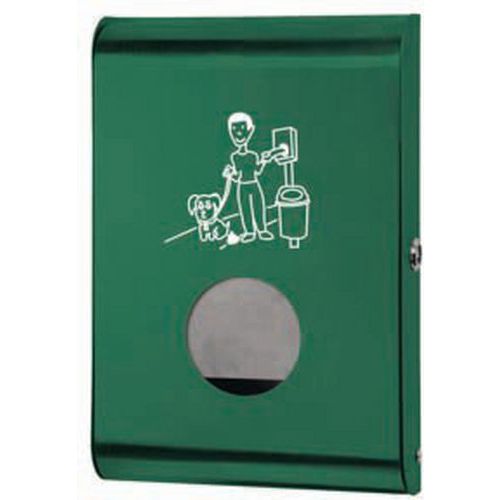 Distributore di sacchetti per deiezioni canine Acciao Galvanizzato Verde 600 sacchetti,