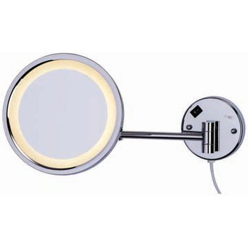 Specchio ingranditore 3x con luce a led (ø 215 mm) inox AISI 304,