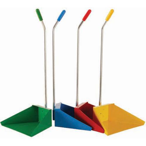 Paletta alza immondizia con manico lungo Metallo Verniciato colori misti,