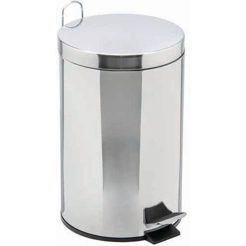 Pattumiera a pedale con secchio in acciaio galvanizzato Acciaio inox AISI 430 12 lt,