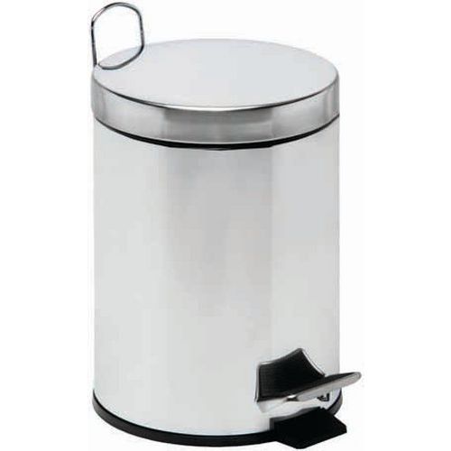 Pattumiera a pedale con secchio in acciaio galvanizzato Acciaio inox AISI 430 5 lt,