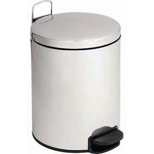 Pattumiera a pedale con coperchio a chiusura silenziosa Acciaio inox AISI 430 Brillante 5 L,