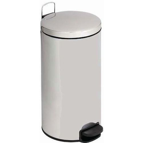 Pattumiera a pedale con coperchio a chiusura silenziosa Acciaio inox AISI 430 Brillante 30 L,