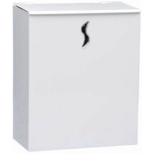 Pattumiera murale Metallo Vernice Epossidica Bianca 10 L,