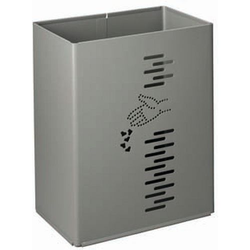 Gettacarte girevole rettangolare Acciao Galvanizzato Grigio manganese 24 L,