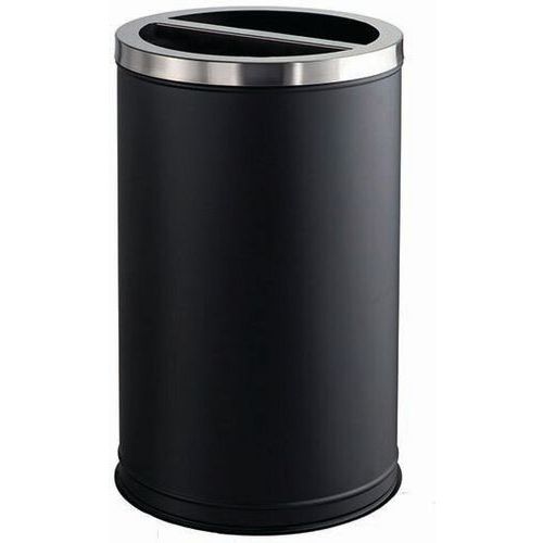 Gettacarte per la raccolta differenziata con coperchio inox satinato Metallo 2 x 50 lt,