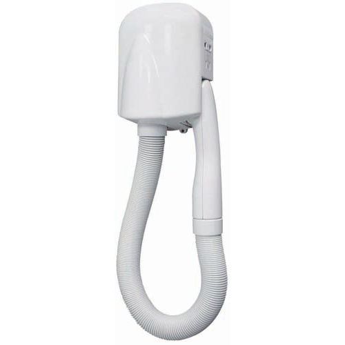 Asciugacapelli da parete con tubo per uso alberghiero ABS - Nylon 700 W,