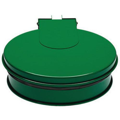 Reggisacco con coperchio Acciao Galvanizzato Verde,